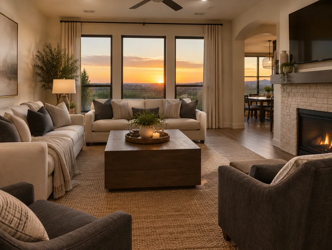 Living room in a South Texas family home